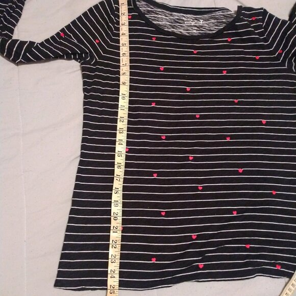 Loft Vintage striped embroidered heart long sleeve - Picture 7 of 8